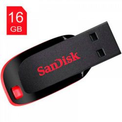 Pen Drive 16gb Cruzer Blade preto SDCZ50 Sandisk